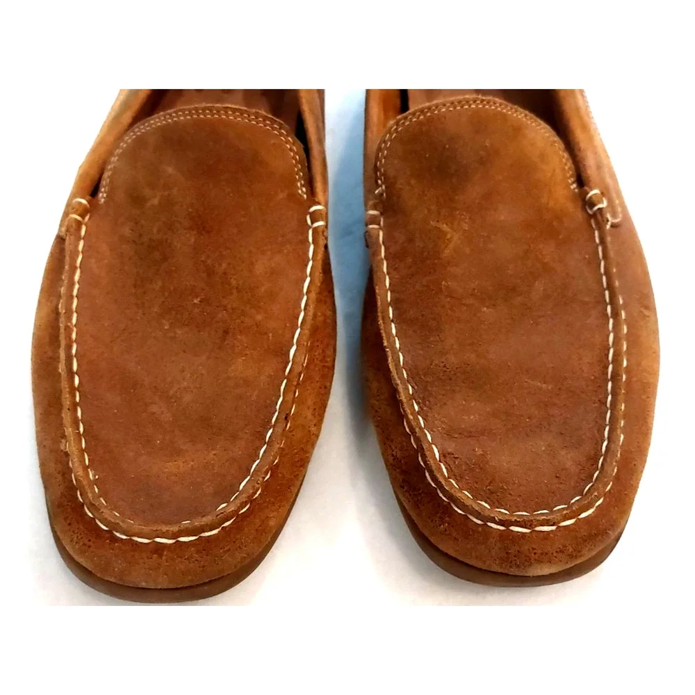 Rockport Leather‎ Loafers Shoes Tan Tumbled Leather Size 10